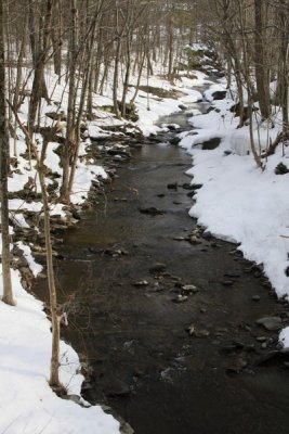 1. A snow-banked stream near Glen Falls.