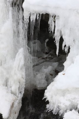 2.  An ice cave formed at a falls.