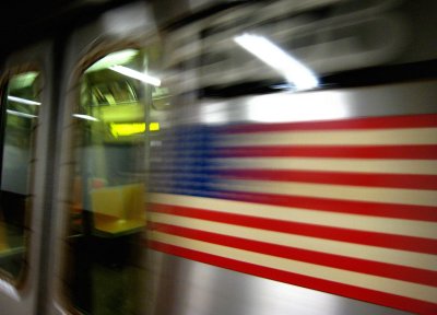 Branding America ~   Logo on the N Train ~ New York City Subway