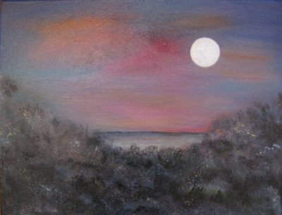 Moonscape, 11x14 oil