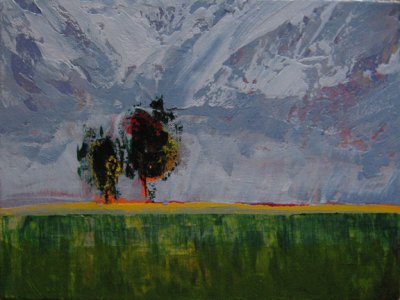 Abstract Landscape 5, 9x12 DONATED