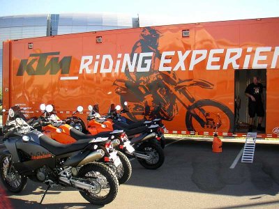 KTM brought their demo bikes too
