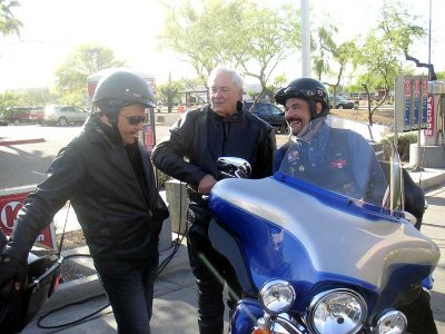 Alan and Mike rented Harley-Davidson Electra Glides