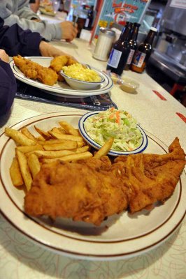 Blue plate special: Fried haddock & chips