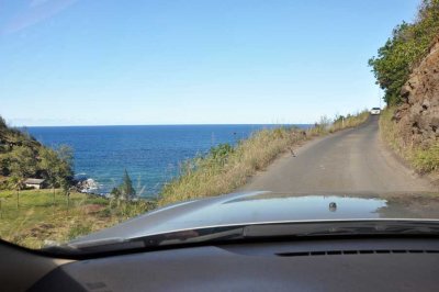 Here we had to back up to allow an oncoming car to pass