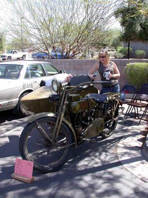 1918 Harley and sidecar