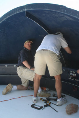 Assembling two dome quarters