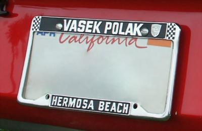 Sample of original Vasek Polak license plate frame (not mine!)