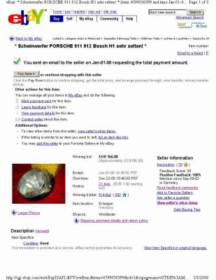 Bosch H-1 Dual-Bulb Headlamp eBay Jan012006 - Page 1