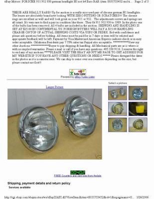 BOSCH H-1 Dual-Bulb Headlamps eBay Jan2006 - Page 2