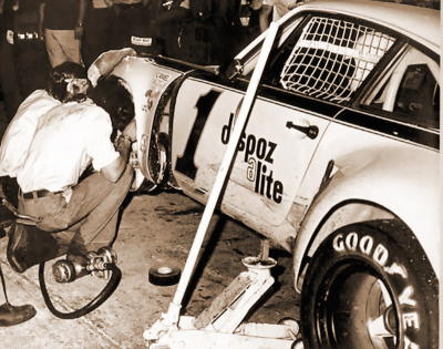 Toad Hall Porsche 911 RSR in the pits at the 12 Hours of Sebring in 1975