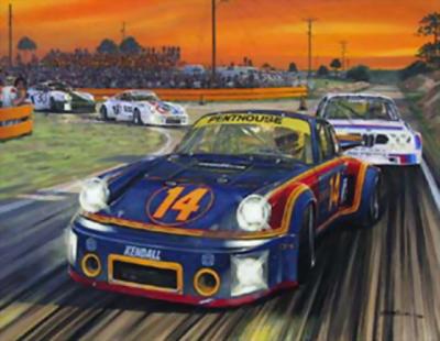 Hairpin at Sunset by Roger Warrick (Sebring 1976) Limited Edition