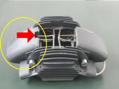HELP! Looking for a 1974 RSR Front Caliper BRIDGE (Yellow circle)