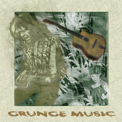 Grunge Music Collage