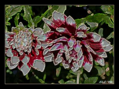 Silver Metal Edges Flower