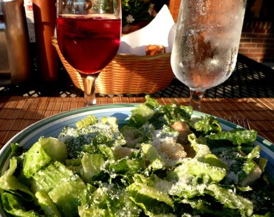 sangria and salad