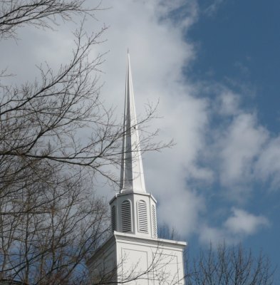 steeple on church near dead river road