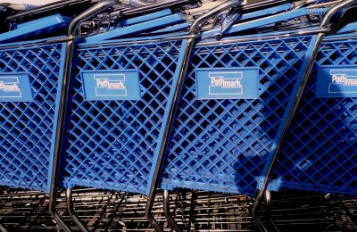 blue shopping carts
