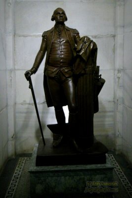 Washington statue inside the Washington  Monument