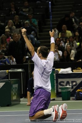 Radek Stepanek celebrates his 2009 SAP Open