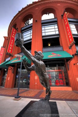Ozzie Smith statue in front of Busch Stadium - St. Louis, MO