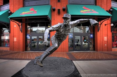 Bob Gibson statue in front of Busch Stadium - St. Louis, MO