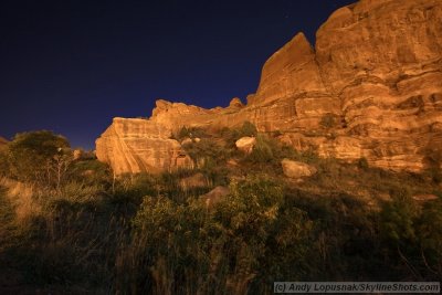 Red Rocks at Night