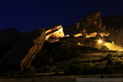 Red Rocks at Night
