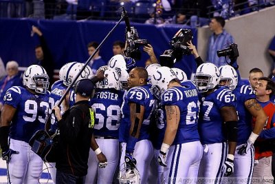 Indianapolis Colts team huddle