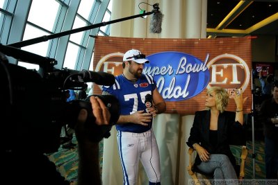 Super Bowl XLIV Media Day: Indianapolis Colts OT Michael Toudouze