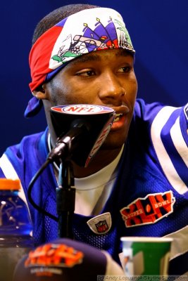 Super Bowl XLIV Media Day: Indianapolis Colts WR Pierre Garcon