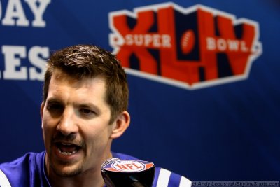 Super Bowl XLIV Media Day: Indianapolis Colts TE Dallas Clark