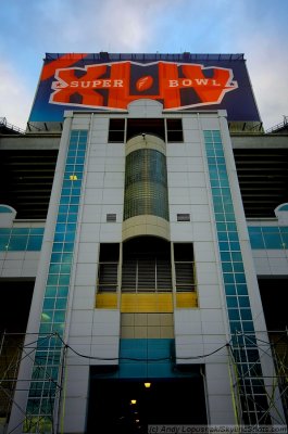 Completed Super Bowl XLIV banner