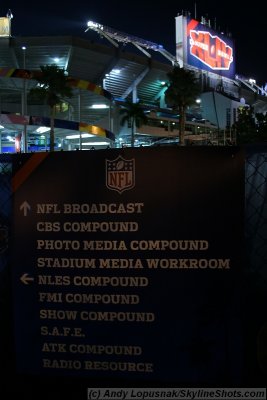 CBS Sports compund at Super Bowl XLIV