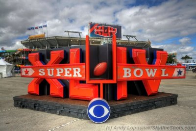 Set element for CBS Sports' coverage of Super Bowl XLIV