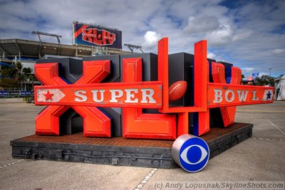 Set element for CBS Sports coverage of Super Bowl XLIV
