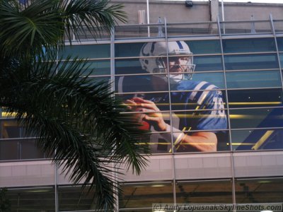 Peyton Manning banner - Super Bowl XLIV