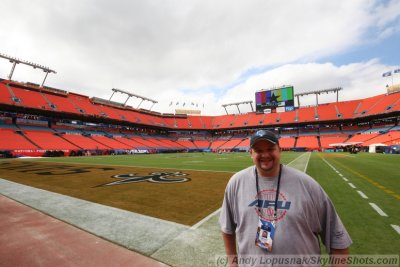 Me on the field at Super Bowl XLIV