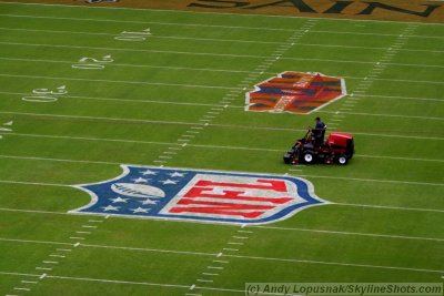 Super Bowl XLIV - Day 5: mowing the lawn