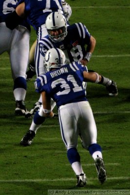 Indianapolis Colts QB Peyton Manning and RB Donald Brown