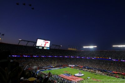 National Anthem and flyover of Super Bowl XLIV