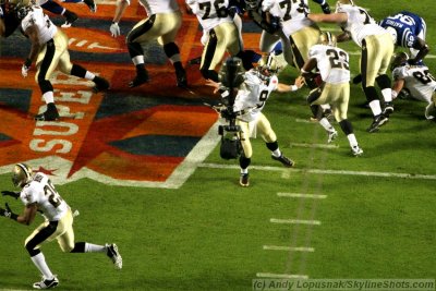 1st offensive play of Super Bowl XLIV
