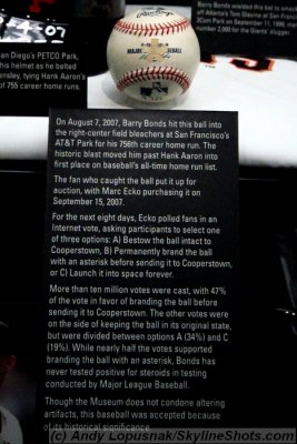 Barry Bonds' baseball that broke the home run record