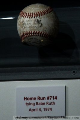 Hank Aaron's baseball that tied Babe Ruth for the then home run record