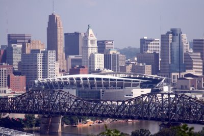 Downtown Cincinnati, Ohio from Devou Park