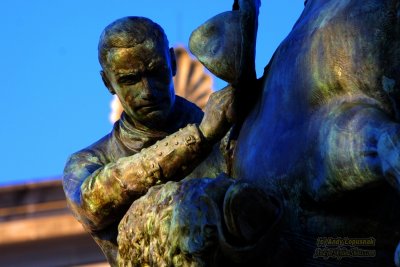 Statue in front of Oklahoma state capital - Oklahoma City, OK