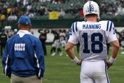 Indianapolis Colts head coach Tony Dungy and QB Peyton Manning
