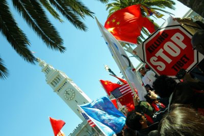 2008 Olympic Torch Relay & Protests - San Francisco