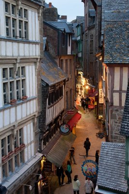 The Narrow Streets in Le Mont Saint-Michel