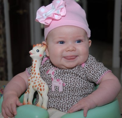 Sophia and her new teether